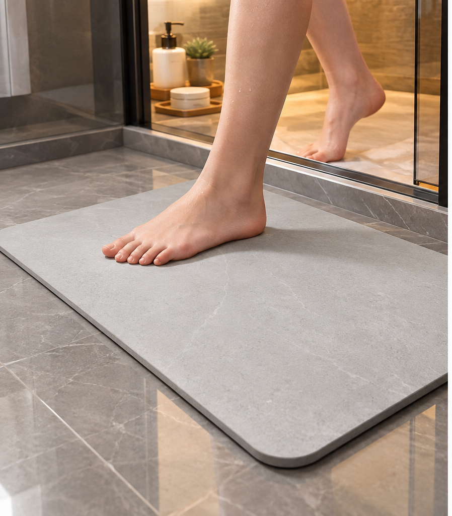 Decorating Evert Quick-Drying Diatomite Stone Bath Mat – Ultra-Absorbent Non-Slip Floor Mat