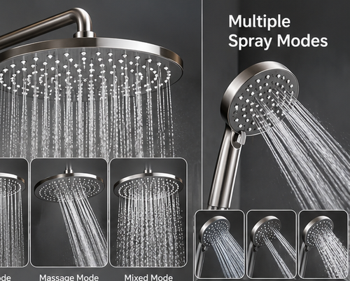 Decorating Evert High-Pressure Dual Shower Heads with Handheld Spray
